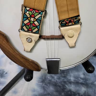 Vintage 1960's Ace Stained Glass Banjo Strap Case Candy #3 imagen 2