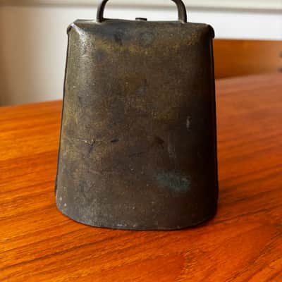 Vintage 1900s 5" Steel Cowbell Unmarked - See Video! image 3