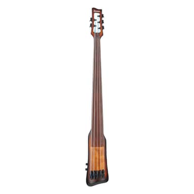 Ibanez UB805 Fretless 5-String Upright Bass Guitar w/Gig Bag & Stand | Mahogany Oil Burst image 2