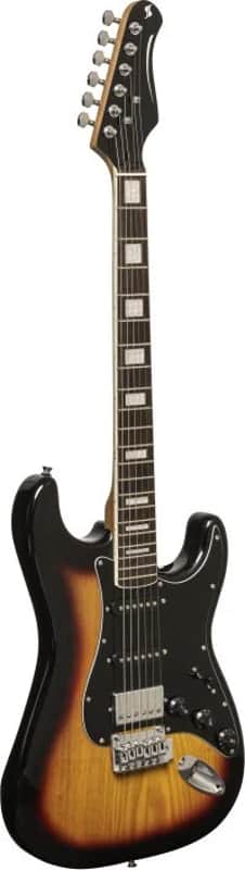 Electric guitar with solid alder body image 1