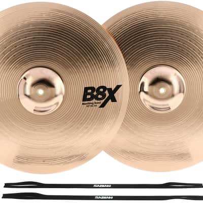 Sabian B8X Marching Band Hand Cymbals - 18 inches image 1