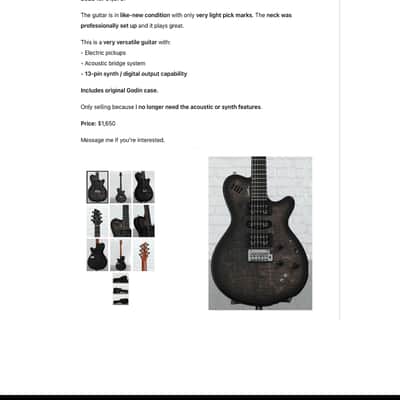 Godin xtSA Multi-Voice Electric Guitar 2025 image 4