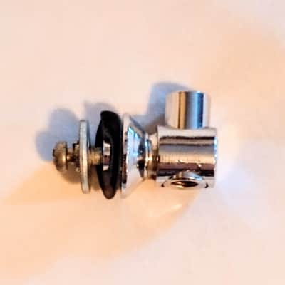 TAMA RARE VINTAGE SINGLE POINT PICCOLO SNARE DRUM LUG W/ SCREW & GASKET #2 - CHROME - FREE SHIP TO C-USA! image 3