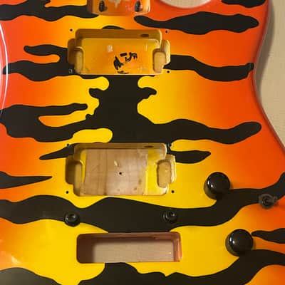2020 Kramer Pacer Vintage Series Bengal Tiger Stripe Guitar Body Floyd Ready image 6
