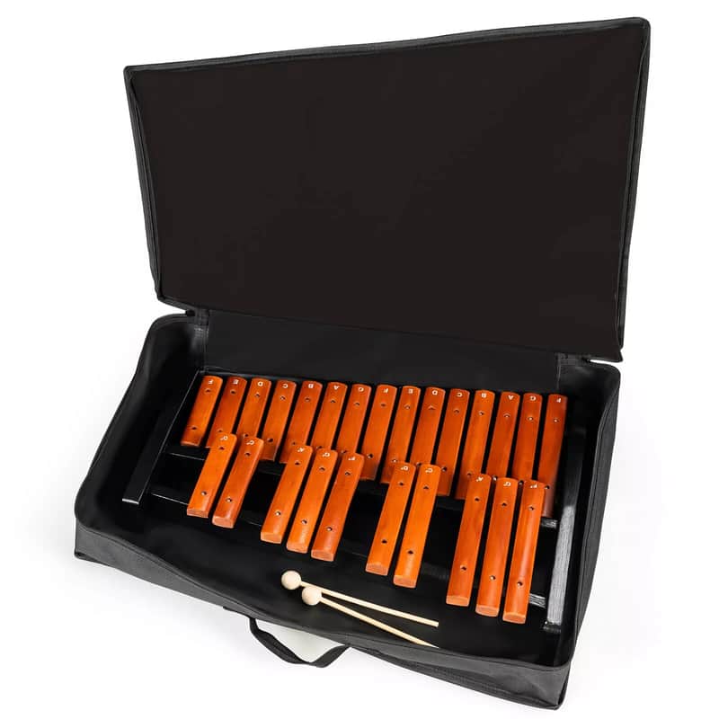 25-Note Wooden Xylophone - Educational Instrument with Mallets & Carry Bag image 1