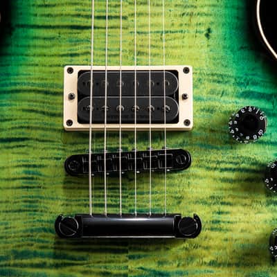 ESP USA Eclipse Flame Maple Dark Lime Sunburst image 8
