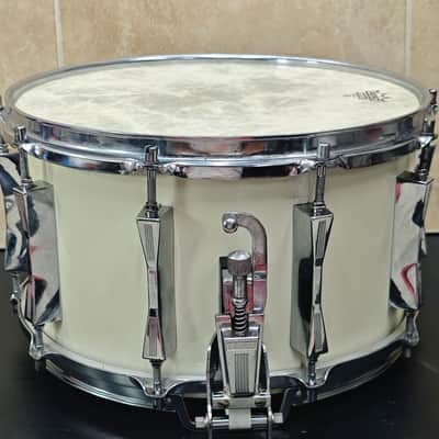 ⚡ Vintage Sonor Phonic Plus D518X 14"X8" Beech Snare Drum- White⚡ imagen 20