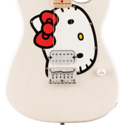 Mint Limited Edition Hello Kitty Stratocaster with Gig Bag, Maple board, White image 1