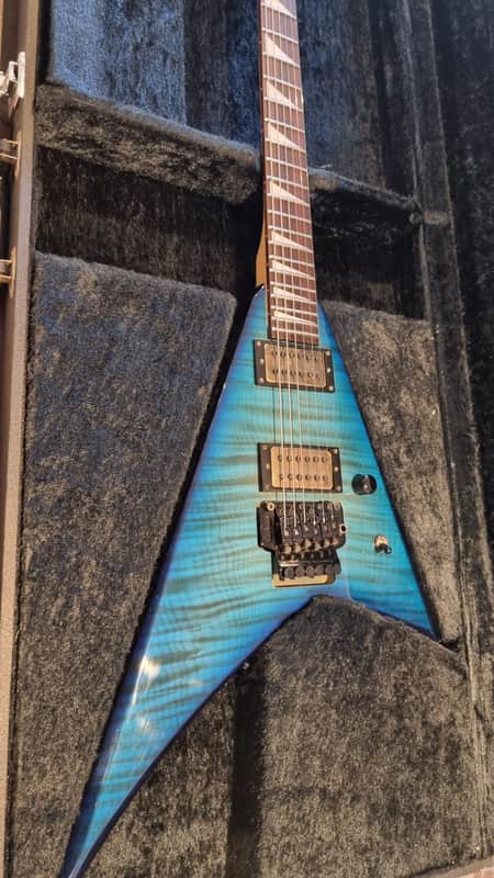 Jackson RR3 1996 Made in Japan - Transparent Blue w/Bare Knuckle Warpigs + Case image 1