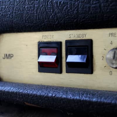 MARSHALL 1992 JMP Super Bass 100w of 1977 with her Cabinet 4x12 image 4