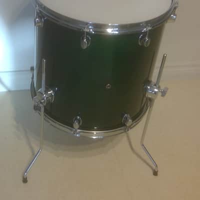VTG MAPEX 16"x16" Emerald Green Floor Tom Drum - Maple Pro M - Gorgeous Clean image 2