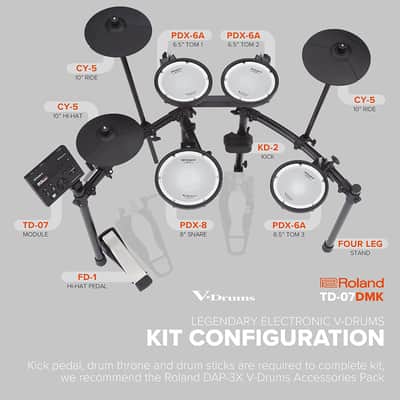 Roland V-Drums TD-07DMK Electronic Drum Set image 7
