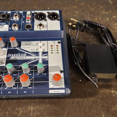 Soundcraft Notepad-5 5-Channel Analog Mixer 2010s - Blue image 2