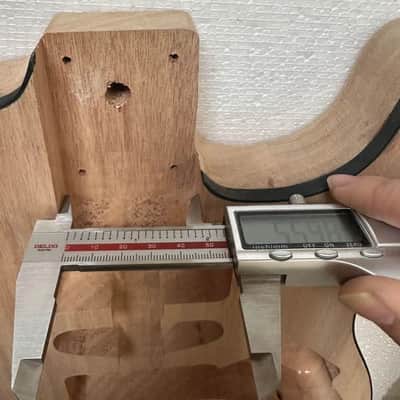 Mahogany Strat Style Guitar Body, HSH Route, Unfinished with Black Edge image 6