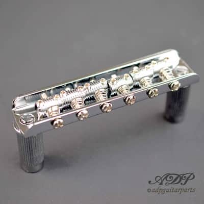 Tele to Bigsby B5/50 WD Conversion Kit: Bridge 6 Saddles + Pickup Plate Chrome image 6