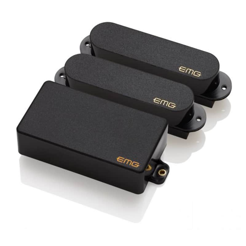 EMG SA/SA/89 HSS Pickup Set w/ Humbucker & 2 Single Coil Active Pickups, Black image 1