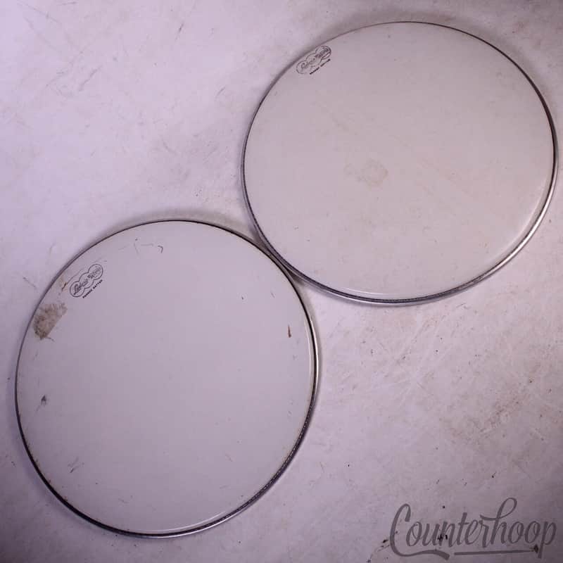 Ludwig 2x 15"WeatherMaster Parade Batter Snare/Tom Cloud Logo Drum Heads 60s Set image 1