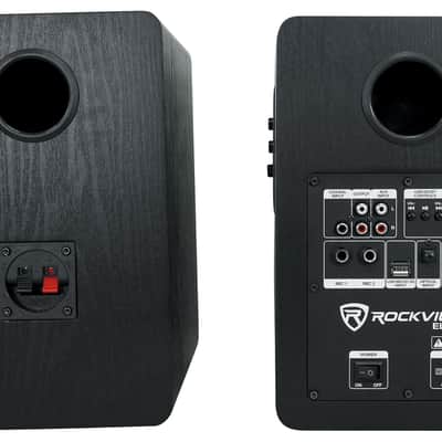 2 Rockville ELITE-5B V3 Black 800w Home Audio 5.25" Bluetooth Bookshelf Speakers image 5