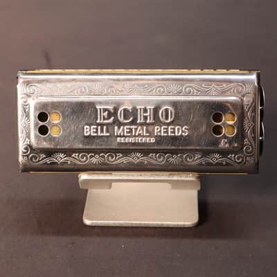 Hohner 56/96 Echo Harp Tremolo Harmonica - Key of C & G 2010s - Silver image 2