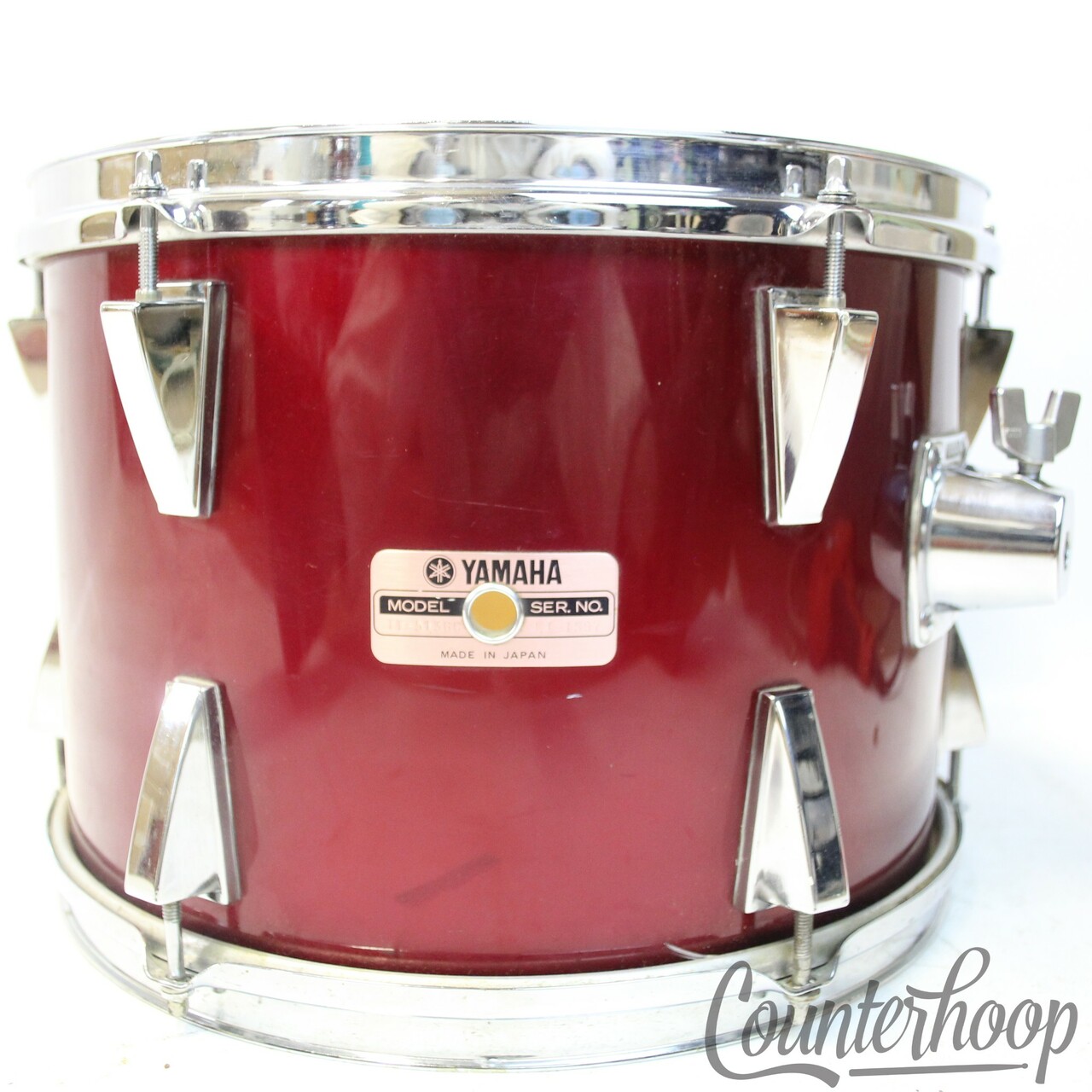 Yamaha 13x9"5000 Series Red Garnet Stage Custom Tom Drum Vintage 80s Made Japan — main photograph