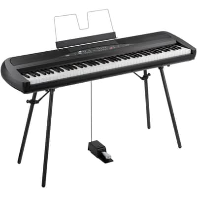 Korg SP280-BK 88-key Digital Piano with 30 Instrument Sounds, Natural Weighted Hammer Action