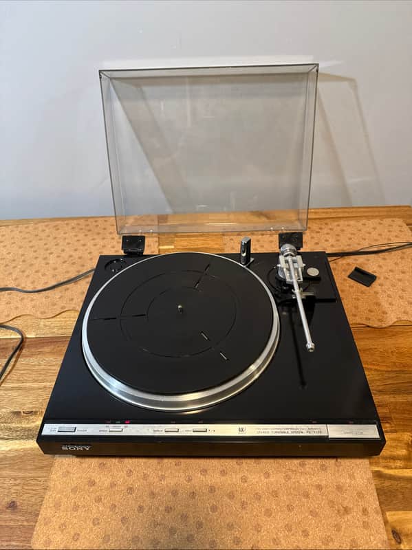 Sony PS X55s Vintage Stereo Black  Turntable 800114 Made In Japan Platter toneArm image 1
