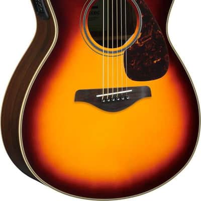 Yamaha FSX830C Grand Concert Acoustic-Electric Guitar, Solid Spruce Top, Brown Sunburst image 2