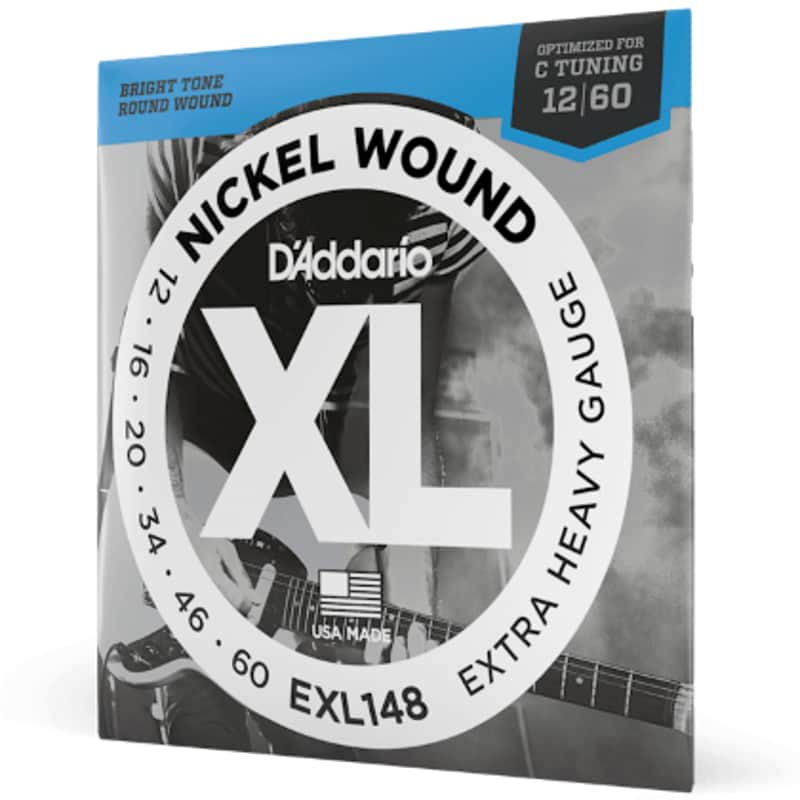 D'Addario XL Nickel Electric Guitar Strings Set 12-60 Extra Heavy EXL148 image 1