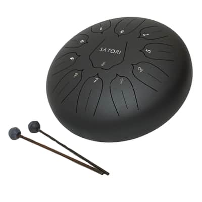 SATORI 12" Lotus Carbon Steel Tongue Drum, C Major (Includes Gigbag) image 2