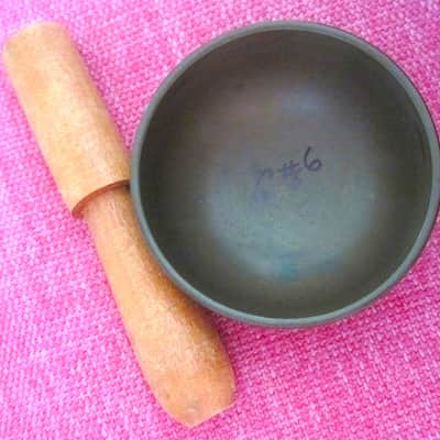Japanese Rin Singing Bowl Cup Chime Bell with Striker - Vintage image 2