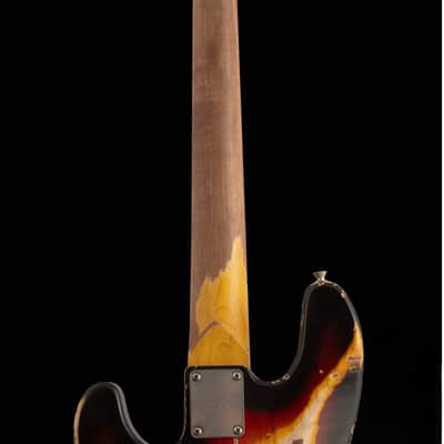 Nash PB/J 55 2025 - Super Heavy Relic 4 String Bass in 3 Burst Nitro! Maple on Maple, Ash Body, Nash Alligator Case, Lollar Hand Wound Pickups!  Boutique Spoiled. image 6