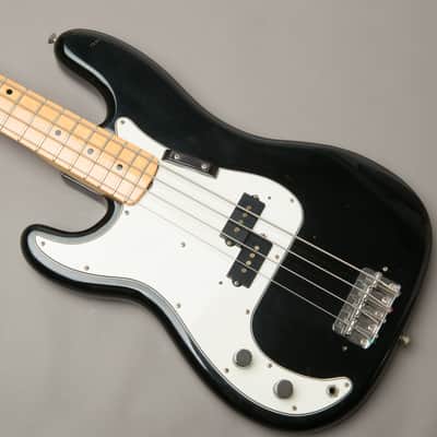 1975 LEFTY Fender Precision Bass Black with White Pickguard image 5