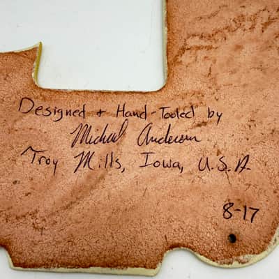 Telecaster Bass Pickguard Hand-Tooled Leather Mint/New bpg632 image 3