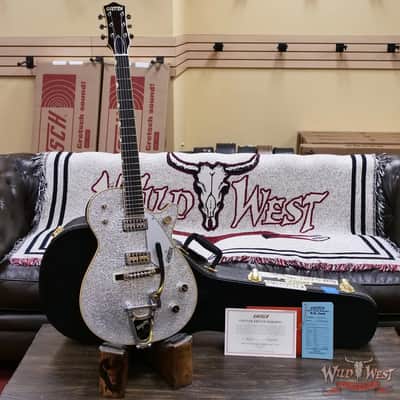 Gretsch G6129T-59 Vintage Select ’59 Silver Jet with Bigsby TV Jones Pickups Silver Sparkle 7.90 lbs image 6