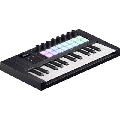 Novation LAUNCHKEY-MINI25-MK4 USB MIDI Keyboard Controller (Black, 25 Mini Keys)