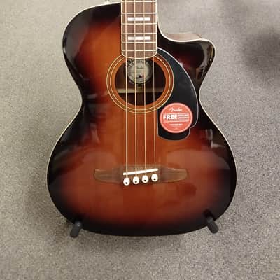 New Fender Kingman Acoustic-Electric Bass Guitar - Shaded Edge Burst with Deluxe Gigbag image 2