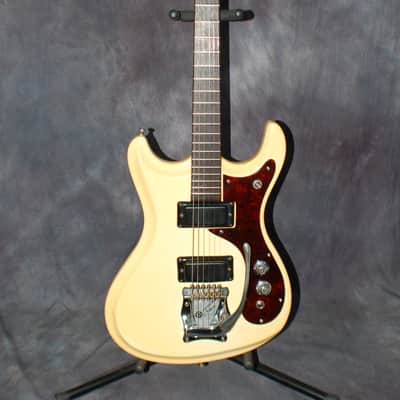 Video Demo 1966 Original Mosrite Ventures II White Pro Setup Original Hard Shell Case Strap image 1