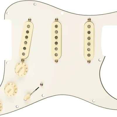Fender Pre-Wired Strat Pickguard Custom Shop Fat 50's SSS Parchment 11 Hole image 1