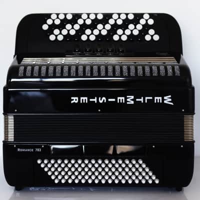 NEW Weltmeister Romance 703 Button Accordion, made in Germany, 96 Bass buttons, 5 Row Accordion B Griff, Black, Straps and Case, Shipping from USA image 4