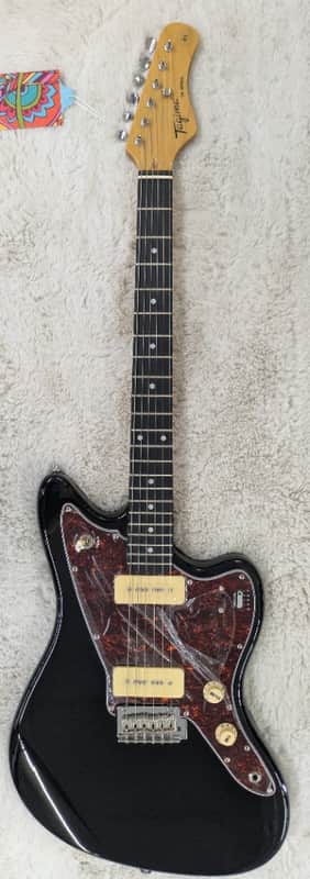 Tagima TW61 BK-DF/TT Offset Electric Guitar w/P90s, Black - B stock - Jazz Mastr image 1