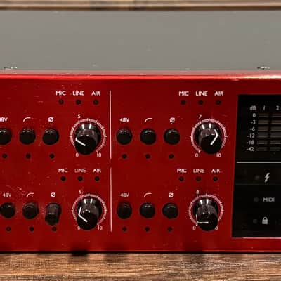 Focusrite Clarett 8Pre X Thunderbolt Audio Interface 2010s - Red image 1