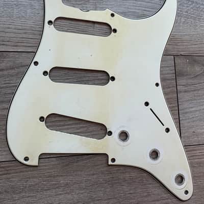 Vintage USA 54 8 Hole 50's Fender Stratocaster 56 Vintage Pickguard Celluloid / Nitrate White / Cream 1954 thru 58 RI image 3
