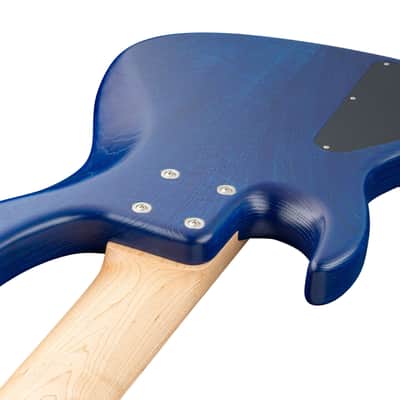 Sadowsky MetroLine 24-Fret Vintage JJ Bass 5 String, Swamp Ash Body, Ocean Blue Transparent Satin image 7