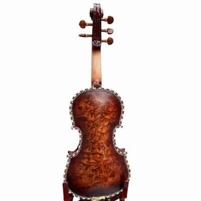 SONG Master 5 string Violin 4/4,Bird's eye wood Shell Purfling,Great sound #15780 image 4