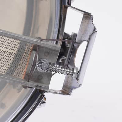 ROGERS DYNASONIC CHROME OVER BRASS SNARE DRUM (MADE IN ENGLAND)-14" x 5" image 10