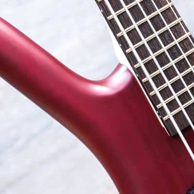 Warwick RockBass Corvette Basic 5-String Burgundy Red Transparent Satin w/Bag image 5