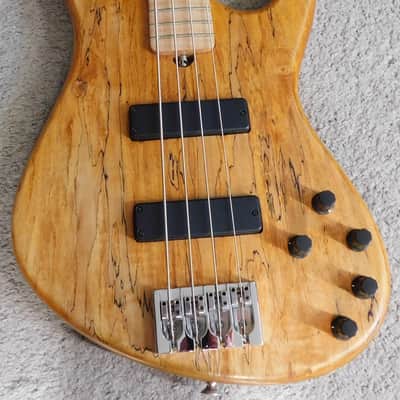 TBC The Bass Company 4 String Electric Bass Made in USA #000394 Spalted Maple/Ash USA ! image 5