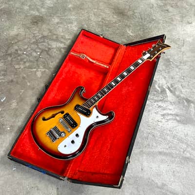 Teisco VAMPER 1960’s Sunburst original vintage MIJ Japan bizarre long scale ox image 6