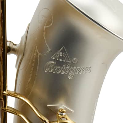 Antigua Winds Model AS4248SQ 'Powerbell' Alto Saxophone - Satin Silver/Gold Keys image 2