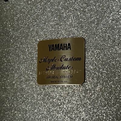 Yamaha 14x14 Maple Custom Absolute Floor Tom Drum Silver Sparkle Made In Japan image 7